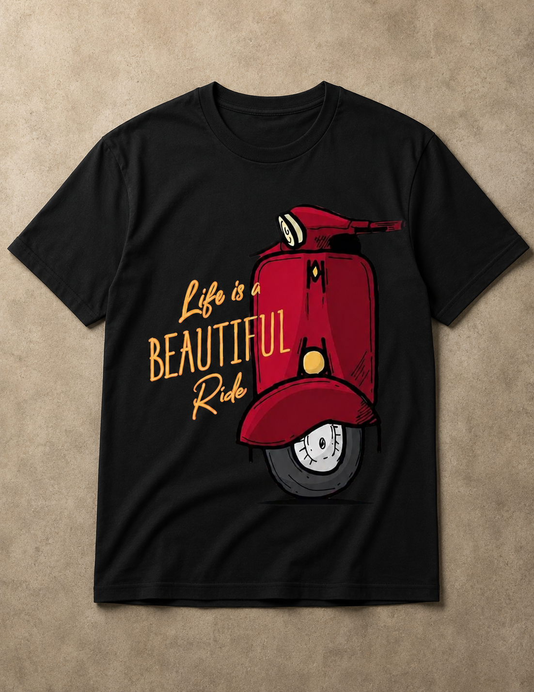 Navraas Life is a Beautiful Ride Tee - updated background