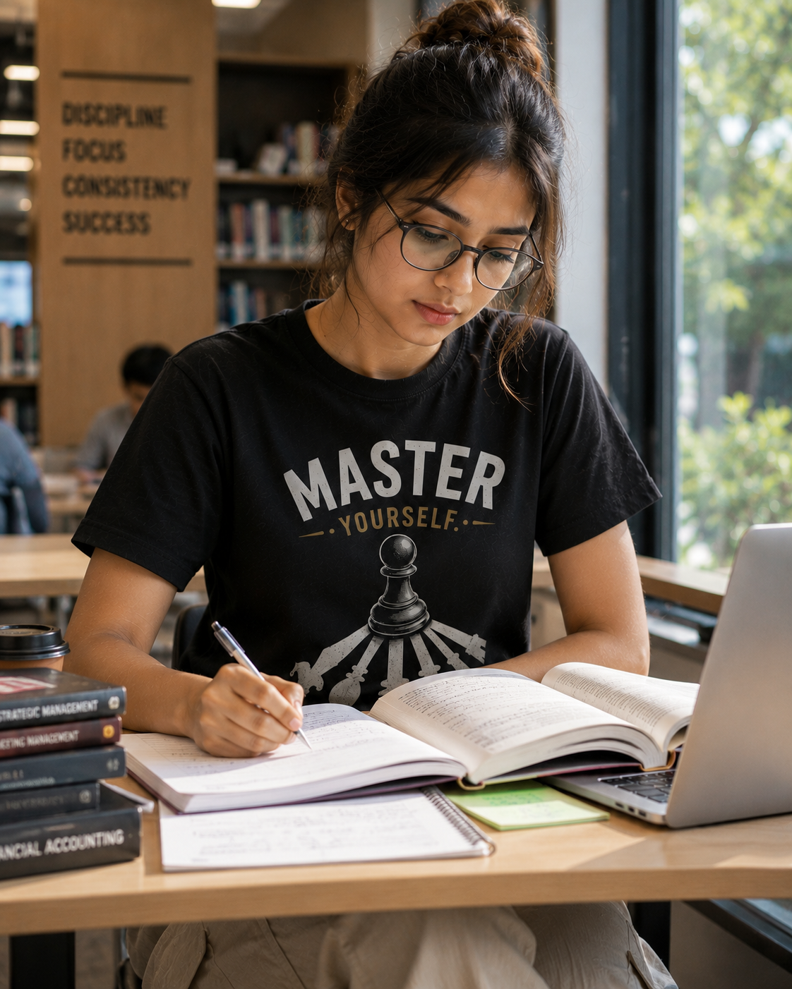 Navraas Master Yourself Tee - lifestyle shot 2