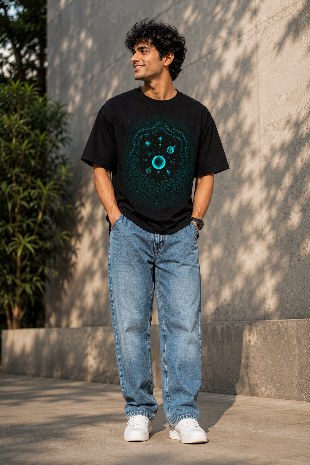 Navraas Adbhuta Cosmic Wonder Tee - detail view