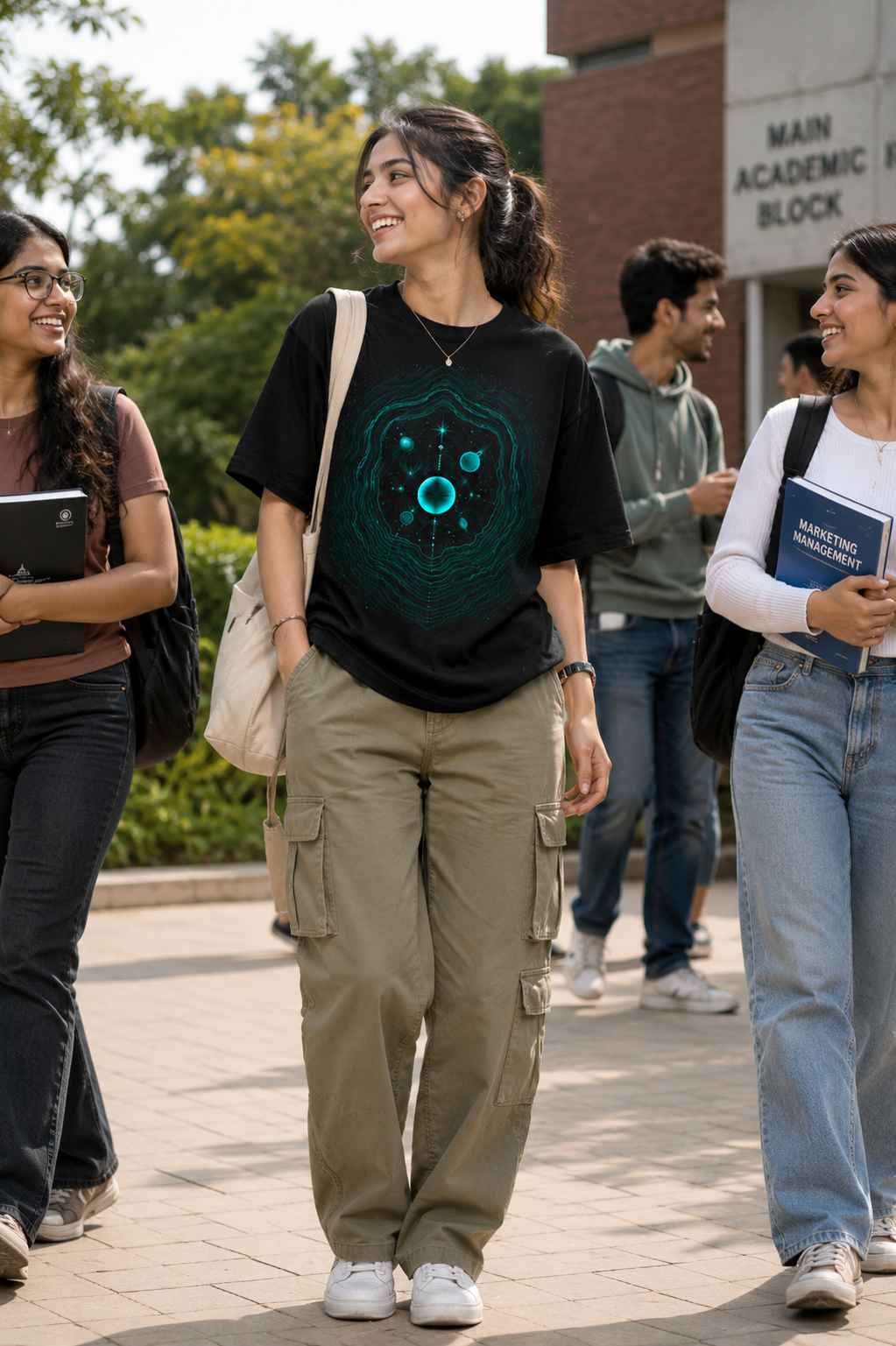 Navraas Adbhuta Cosmic Wonder Tee - model wearing