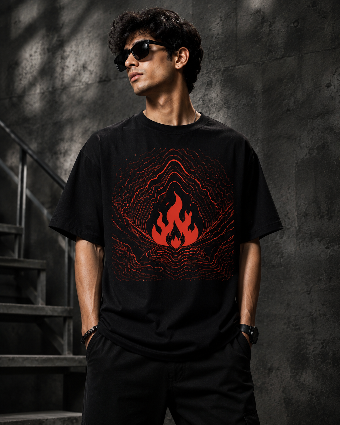 Navraas RAUDRA – Unleash the Fire Tee - detail view
