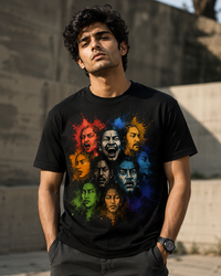 Navraas Unfiltered – Ink Splash Oversized Tee view 2