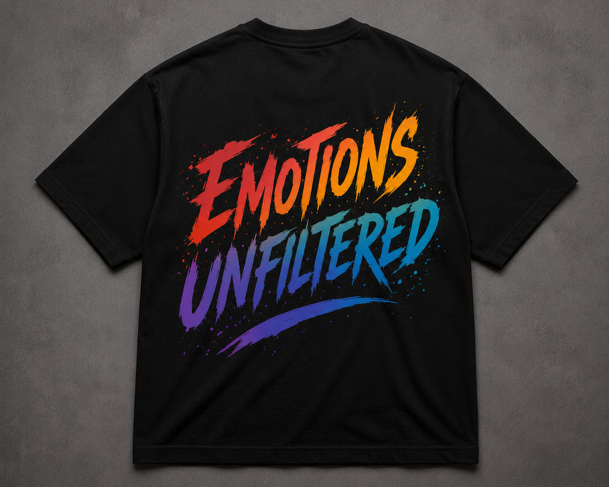 Navraas Unfiltered Ink Splash Tee - front and back flat lay