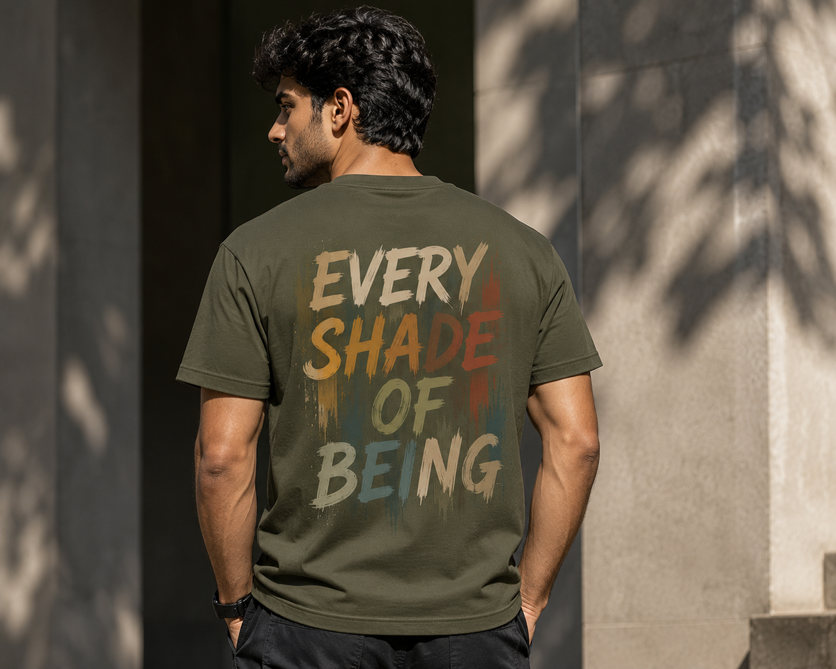Navraas Every Shade of Being Tee - detail view